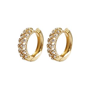 Brinco Argola Ouro 18k Moissanite