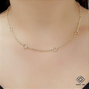 Gargantilha Elo Ouro 18k