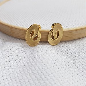 Brinco Ouro 18k Fosco