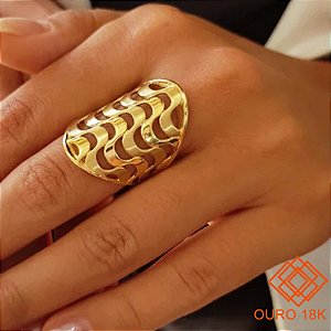 Anel Estamparia Ouro 18k