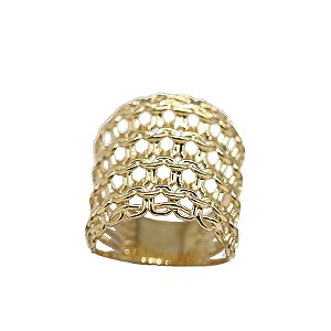 Anel Estamparia Ouro 18k