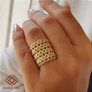 Anel Estamparia Ouro 18k