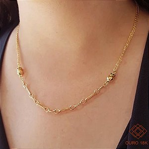Gargantilha Elos Ouro 18k Zircônia