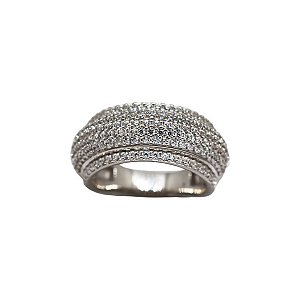 Anel Tríade Prata 925 Zircônias