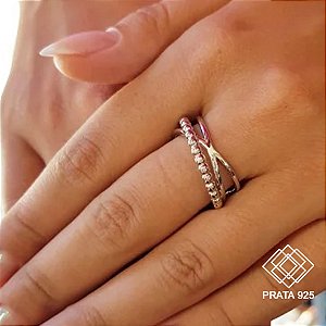 Anel Esferas Prata 925