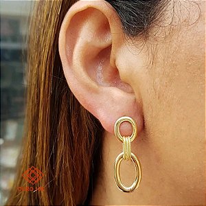 Brinco Elos Ouro 18k