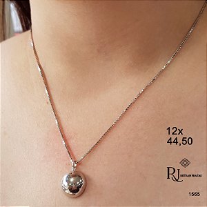 Gargantilha Meia Bola Prata 925
