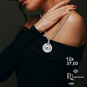 Gargantilha Meia Bola Prata 925