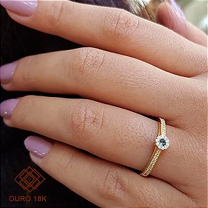 Anel Formatura Administração Ouro 18k Zircônias - Sem emblema