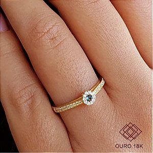 Anel Formatura Relações Públicas Ouro 18k - Sem emblema