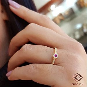 Anel Formatura Letras Ouro 18k - Sem emblema