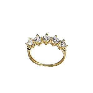 Anel Aparador Ouro 18K e Moissanite