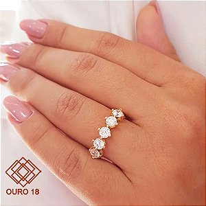 Anel Aparador Ouro 18K Diamante Cultivado - 1,75 Quilates