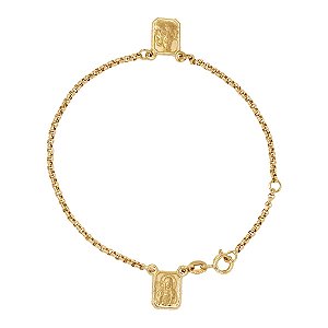 Pulseira Infantojuvenil Escapulário Ouro 18k