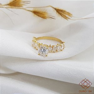 Anel Solitário Ouro 18k - Brilhante Moissanite 3,2 Quilates
