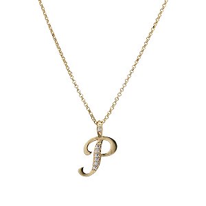 Kit Cordão Elo Português Ouro 18k + Pingente Letra P Ouro 18k