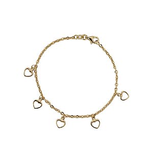 Pulseira Infanto-Juvenil Corações Ouro 18k