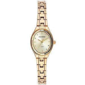 Relógio Mondaine Feminino Oval Dourado 32935lpmvdm1