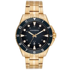 Relógio Mondaine Masculino Calendário Dourado 32951gpmvde1