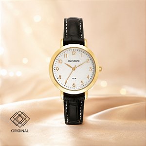 Relógio Mondaine Feminino Texturizado Dourado 99756lpmvdh1
