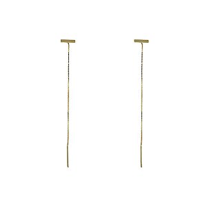 Brinco Fio Veneziano Ouro 18k
