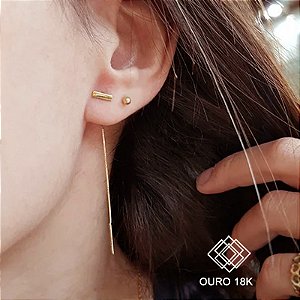 Brinco Fio Veneziano Ouro 18k