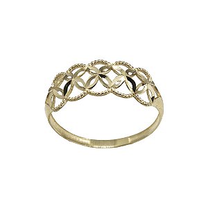 Anel Diamantado Ouro 18k