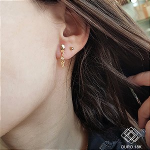 Brinco Filigrana Torcido Ouro 18k