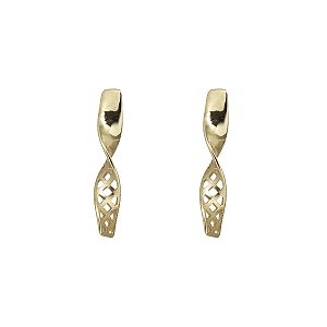 Brinco Filigrana Torcido Ouro 18k