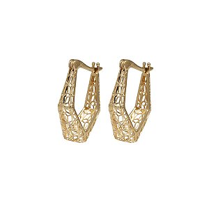 Brinco Argola Filigrana Ouro 18k