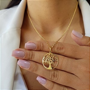Pingente Árvore da Vida Ouro 18k