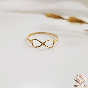 Anel Infinito Ouro 18k
