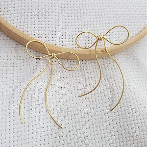 Brinco Laço Ouro 18k
