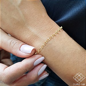 Pulseira Elo Português Ouro 18k