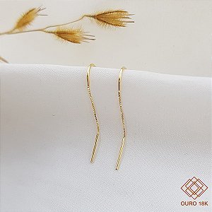 Brinco Anzol Veneziano Médio Ouro 18k