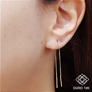 Brinco Anzol Veneziano Grande Ouro 18k