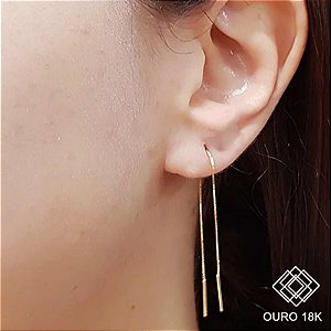 Brinco Anzol Veneziano Grande Ouro 18k