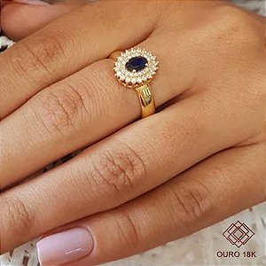 Anel Formatura Relações Públicas Ouro 18k - Sem emblema