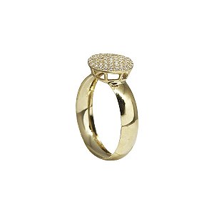 Anel Chuveiro Ouro 18k Zircônias
