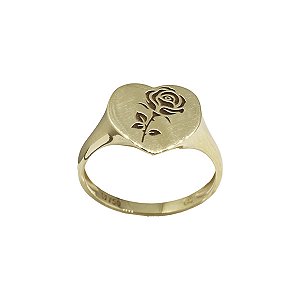 Anel Dedinho Flor Ouro 18k