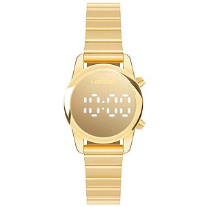 Relógio Condor Digital Feminino Dourado Comd26aai/4d