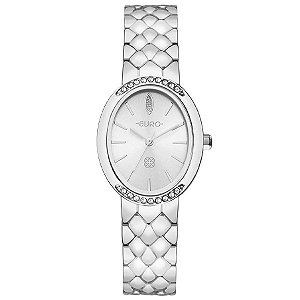 Relógio Euro Feminino Oval Prata Eu2035zae/4k