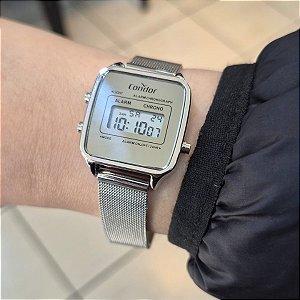 Relógio Condor Digital Feminino Prata Cojhs512bad/4k