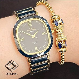 Relógio Technos Feminino Cerâmica Azul com Vidro Safira 2035ndx/1a