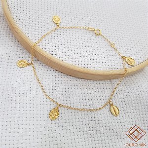 Pulseira Medalhas Ouro 18k