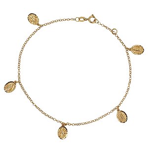 Pulseira Medalhas Ouro 18k