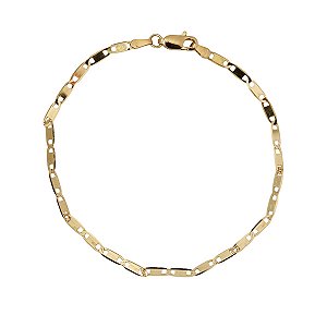 Pulseira Malha Piastrine Ouro 18k