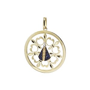 Pingente Nossa Senhora Aparecida Ouro 18k