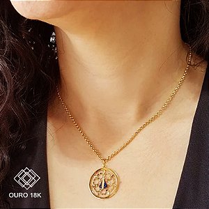 Pingente Nossa Senhora Aparecida Ouro 18k