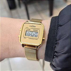 Relógio Condor Digital Feminino Dourado Cojhs512baf/4d